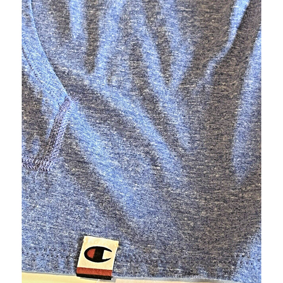 Champion Womens Pullover Hoodie Size 2XL Thumb Hole Heather Blue Logos - Picture 4 of 9